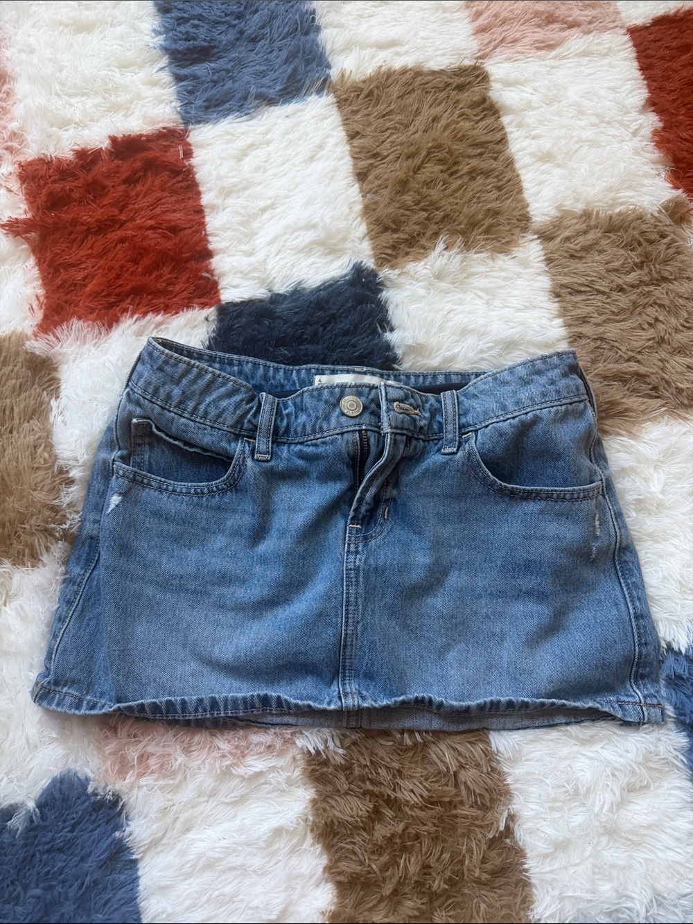 Hollister Blue Denim Mini Skirt